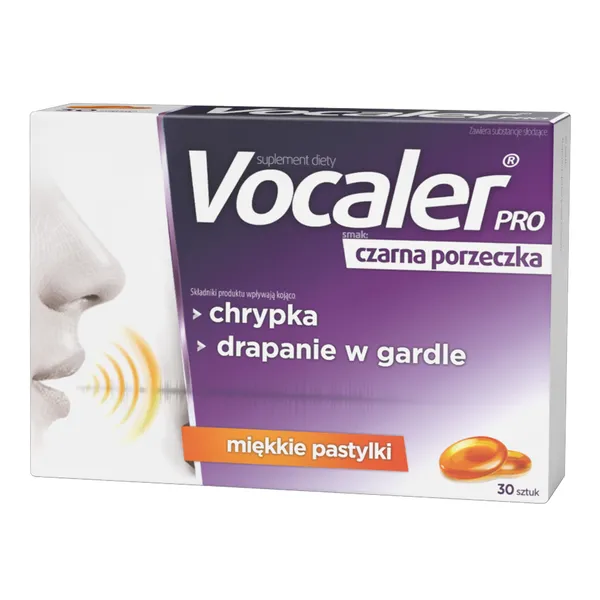 Vocaler PRO pastylki do ssania czarna porzeczka 30 szt [Vocaler] - Vocaler