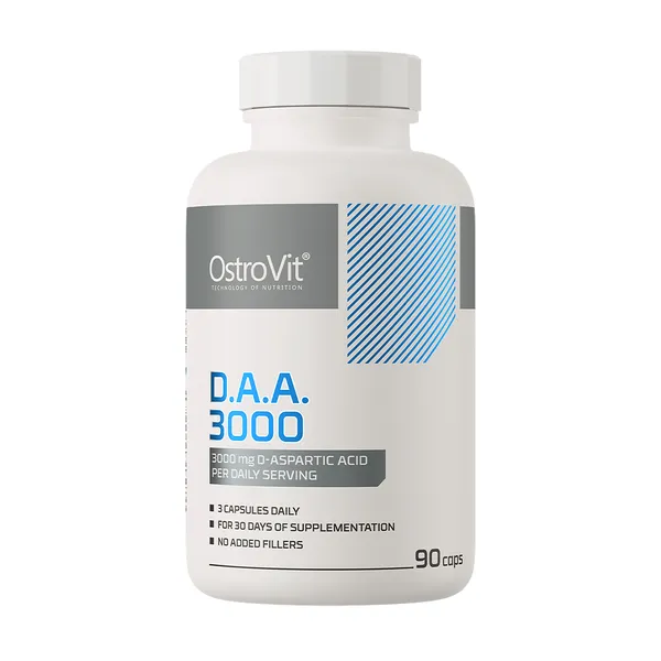Kwas D-asparaginowy 3000 mg 90 kapsułek [OstroVit] - OstroVit