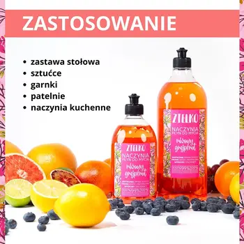 Zielko, Płyn do mycia naczyń, różowy grejpfrut, 1000 ml