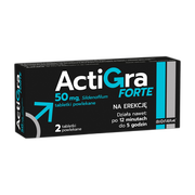 Actigra Forte, 50 mg, tabletki powlekane, 2 szt,
