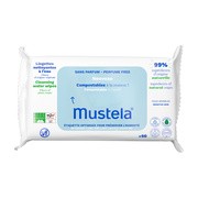 Mustela, kompostowalne chusteczki oczyszczające z wodą, 60 szt. https://azcdn.doz.pl/image/d/product/aab1c2de-scale-180x180.png