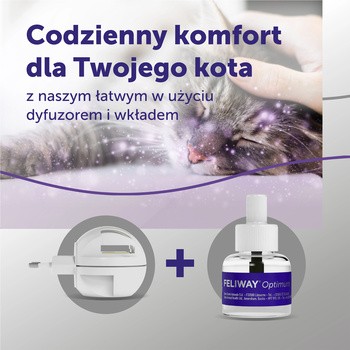 Feliway Optimum Kot, 1 dyfuzor + wkład uzupełniający, 48 ml