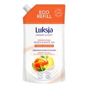 Luksja Creamy & Soft, energetyzujące mydło w płynie, Brzoskwinia i Biała Herbata, refill, 400 ml https://azcdn.doz.pl/image/d/product/a5853c70-scale-180x180.png