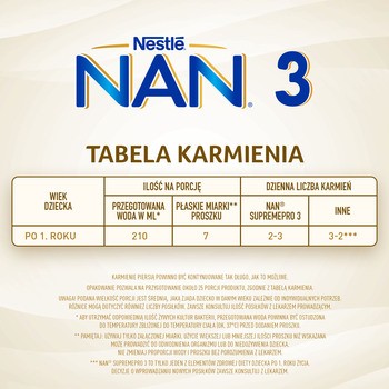 Nestle Nan Supremepro 3, produkt na bazie mleka po 1. roku życia, 800 g