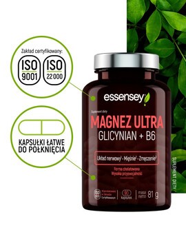 Essensey Magnez Ultra Glicynian + B6, kapsułki, 90 szt.