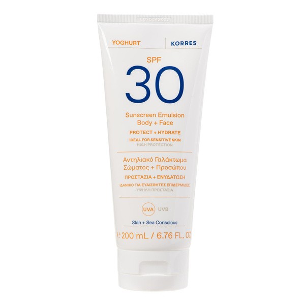 Korres Korres Yoghurt, emulsja do ciała i twarzy SPF30, 200 ml