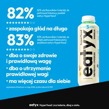 Eatyx Hyperfood Wanilia vegan, posiłek w płynie, 500 ml