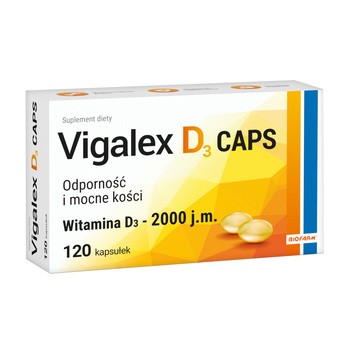 Vigalex D3 Caps 2000 j.m., kapsułki miękkie, 120 szt.
