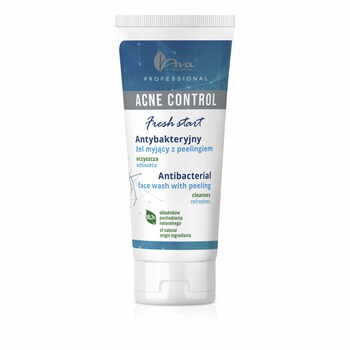 AVA Acne Control, antybakteryjny żel myjący z peelingiem, 200 ml