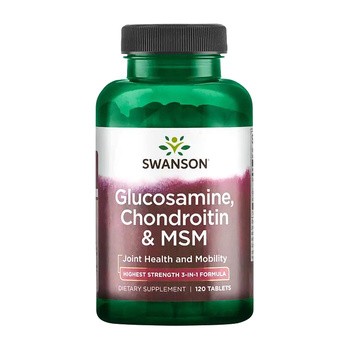 Swanson Glukozamina Chondroityna & MSM, tabletki, 120 szt.
