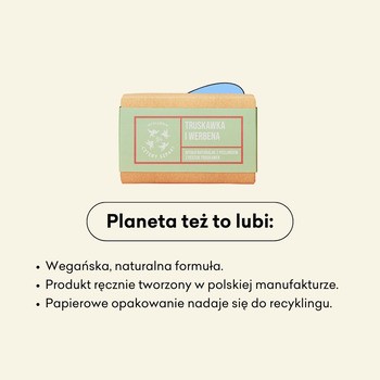 Mydlarnia 4 Szpaki, Truskawka i Werbena, naturalne mydło peelingujące, 110 g