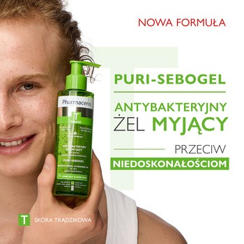 Pharmaceris T Puri-Sebogel, antybakteryjny żel myjący do twarzy przeciw niedoskonałościom, 190 ml