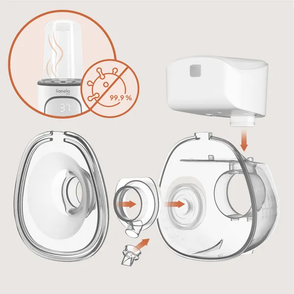 Молокоотсос Lionelo Fidi Free Lumi электрический hands-free, одинарный, двухфазный — фото 6