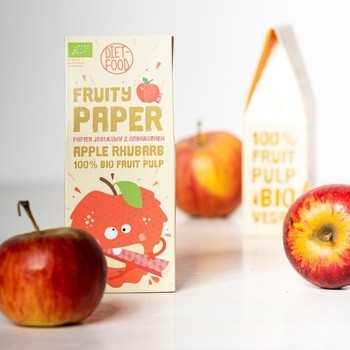 Diet-Food, Bio Papier Jabłko z Rabarbarem, 25 g