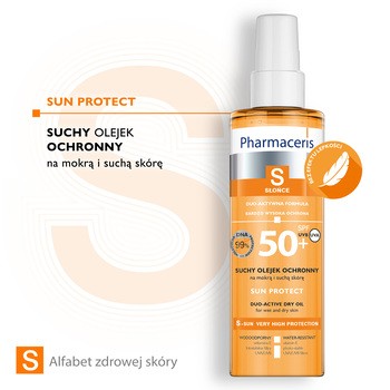 Pharmaceris S, suchy olejek ochronny do ciała SPF 50+, 200 ml
