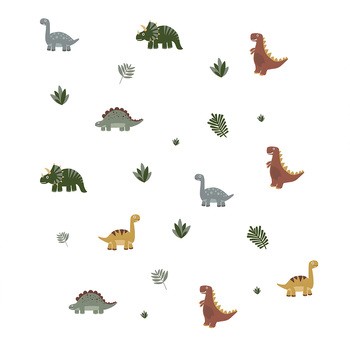 Sipo, Naklejki na ścianę dla dzieci, Mini Dinozaury, 1 szt.