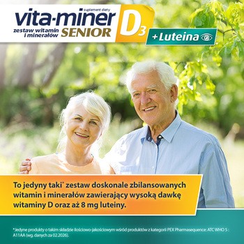 Vita-Miner Senior D3 + Luteina, tabletki, 60 szt.