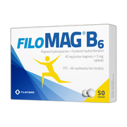 Filomag B6, 40 mg + 5 mg, tabletki, 50 szt.
