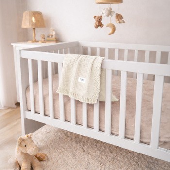 Lionelo Muslin Blanket, niemowlęcy kocyk muślinowy, Natural Cream, 1 szt.