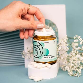 Wellbear Witamina B3 500 mg Niacynamid, kapsułki, 60 szt.