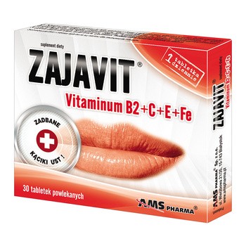 Zajavit, witamina B2 + C + E + Fe, tabletki powlekane, 30 szt.