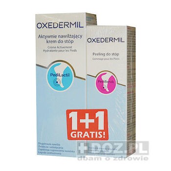 Oxedermil, krem aktywnie nawilżający 75 ml + Oxedermil, peeling do stóp, 50 ml