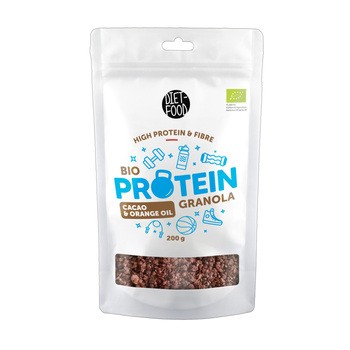 Diet-Food Bio Granola Proteinowa Kakao i olejek pomarańczowy, 200 g