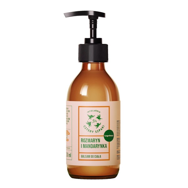 Cztery Szpaki Mydlarnia 4 Szpaki, Rozmaryn i Mandarynka, łagodzący balsam do ciała, 200 ml — Składniki i ocena