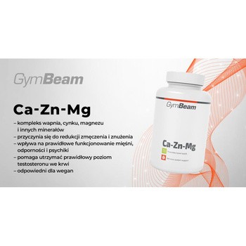 GymBeam Ca-Zn-Mg, tabletki, 120 szt.