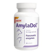 Dolfos AmylaDol, enzymy trawienne dla psów i kotów, tabletki, 90 szt. https://azcdn.doz.pl/image/d/product/d4f6b25f-scale-180x180.png