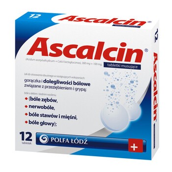 Ascalcin, 300 mg + 100 mg, tabletki musujące, 12 szt.