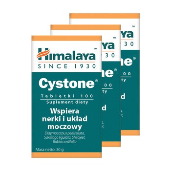 Zestaw 3 x Himalaya Cystone, tabletki, 100 szt.