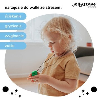 Jellystone Designs, gryzak terapeutyczny Zielony Robot, 1 szt.