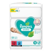 Pampers Sensitive, chusteczki nawilżane dla niemowląt, 4 x 80 szt.        