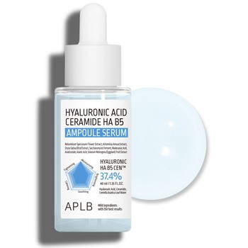 APLB Hyaluronic Acid Ceramide HA B5 Ampoule, serum nawilżające do twarzy z kwasem hialuronowym, ceramidami i witaminą B5, 40 ml