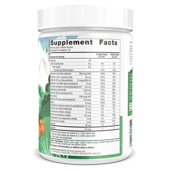 Мультивитамины Nordic Naturals Nordic Berries Multivitamin, для детей с 2 лет и взрослых, жевательные мармеладки, 200 шт — фото 4
