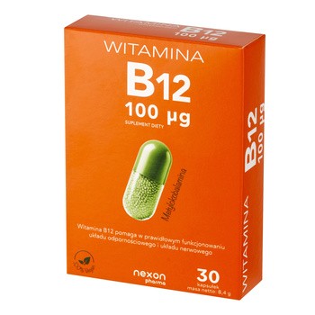 Nexon Pharma Witamina B12 100 μg, kapsułki, 30 szt.