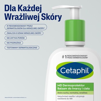 Cetaphil MD Dermoprotektor, balsam nawilżający do twarzy i ciała, 236 ml
