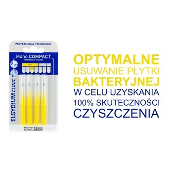 Elgydium Clinic Mono Compact 2, szczoteczka międzyzębowa, 4 szt.