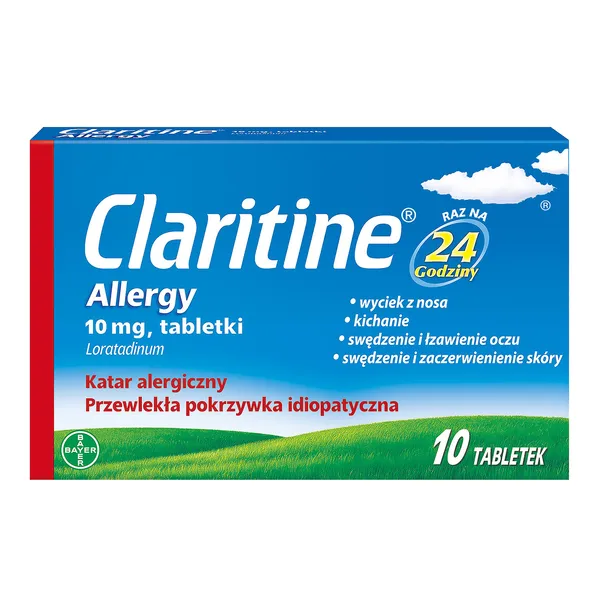 Loratadyna 10 mg 10 tabletek [Claritine] - Claritine