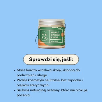 Mydlarnia 4 Szpaki, naturalny dezodorant w kremie bezzapachowy, bez dodatku sody, 60 ml