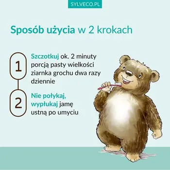 Sylveco dla dzieci 3+, pasta do zębów z fluorem, 75 ml
