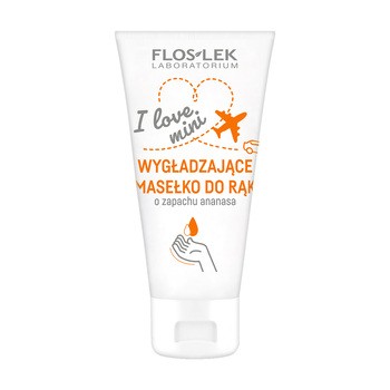 FlosLek I love mini, wygładzające masełko do rąk o zapachu ananasa, 30 ml