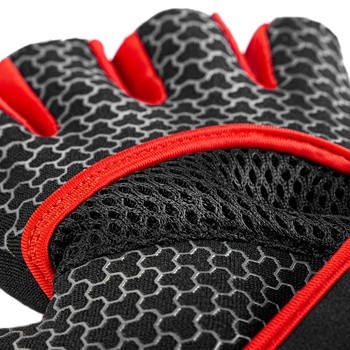Spokey, Lava, rękawice fitness do ćwiczeń, rozmiar m, czerwone, 2 szt.