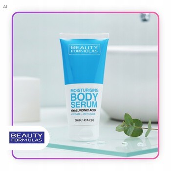 Beauty Formulas, nawilżające serum do ciała z kwasem hialuronowym, 150 ml
