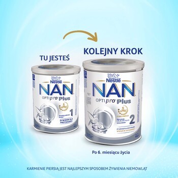 Nestle Nan Optipro Plus 1, 5 HMO, mleko początkowe dla niemowląt od urodzenia, 800 g