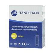 Hand-Prod, jednorazowe, uniwersalne sterylne lancety do nakłuwaczy, 100 szt. https://azcdn.doz.pl/image/d/product/0fd3b0d5-scale-180x180.png