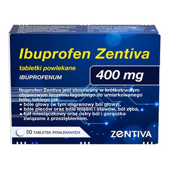 Ibuprofen Zentiva, 400 mg, tabletki powlekane, 20 szt.