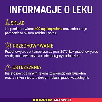 Ibuprom Max Sprint, 400 mg, kapsułki miękkie, 10 szt.