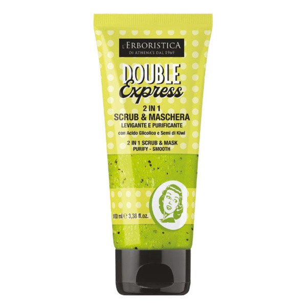 L'Erboristica L'Erboristica Double Express 2 in 1, peeling - maska oczyszczająco-wygładzająca, 100 ml